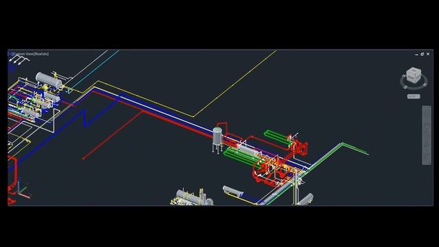 LPG recovery Plant Piping 3D design by AutoCAD Plant 3D смотреть онлайн