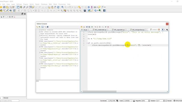 QGIS Python (PyQGIS) - Show Error, Warning, and Success Messages смотреть онлайн