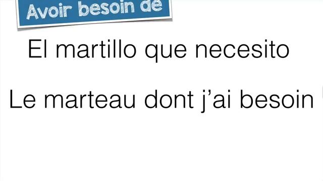 Cómo Traducir El Verbo Necesitar En Francés