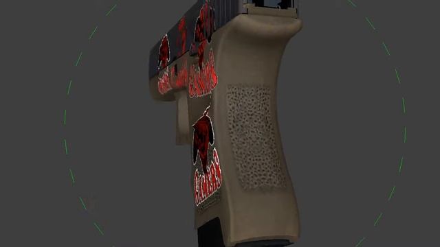 Наклейка CS GO - Gamers на пистоле Glock18 смотреть онлайн