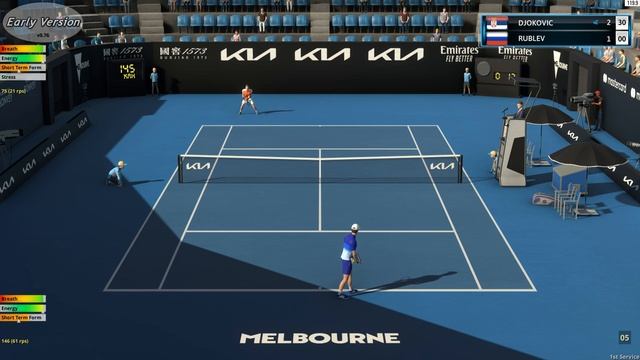 Tennis Elbow 4: Djokovic Vs Rublev Australian Open 2023