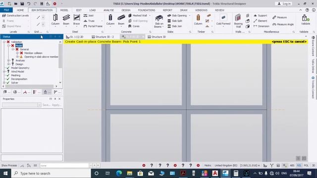 VALIDATE(check) the model-TEKLA STRUCTURAL DESIGNER (TSD) смотреть онлайн