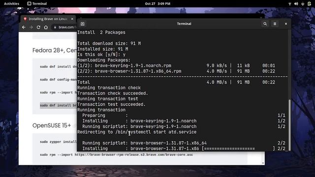 How to install brave browser on Fedora Linux смотреть онлайн