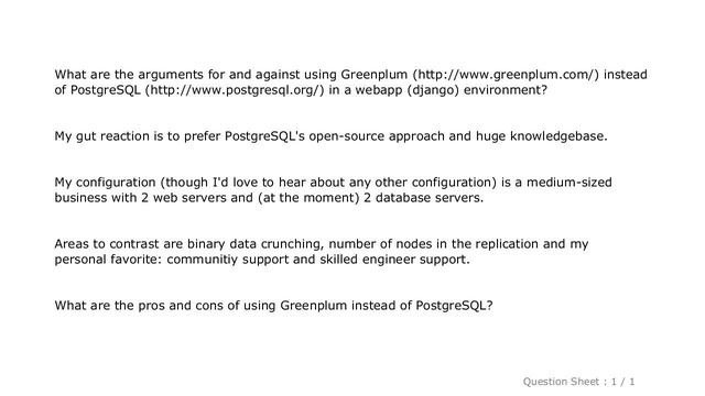 Django : Greenplum vs PostgreSQL смотреть онлайн