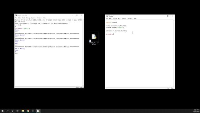 Python Turtle Basics - Drawing a Simple Square смотреть онлайн
