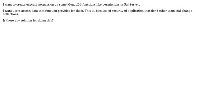 MongoDB setting permission for functions смотреть онлайн