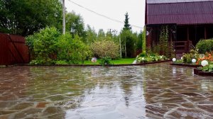МОЩЕНИЕ ПЛИТНЯКОМ. ПЛОЩАДКА ЗАЕЗДА. ПАРТЕРНАЯ ЗОНА. Дачный креатив.