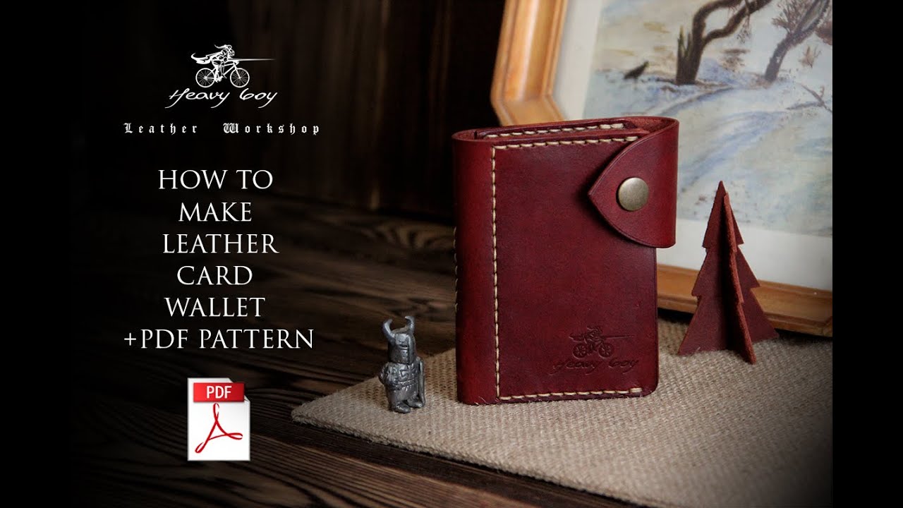 Визитница из кожи своими руками + выкройка PDF / Сделай сам