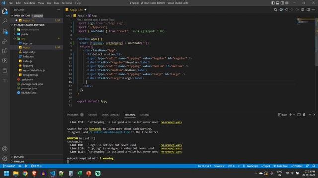 How to use Radio buttons in React смотреть онлайн