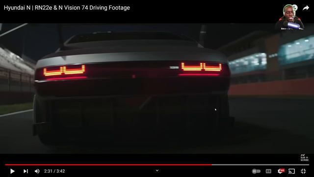 Hyundai N Vision 74, RN22e Concepts In Action On A Racetrack смотреть онлайн