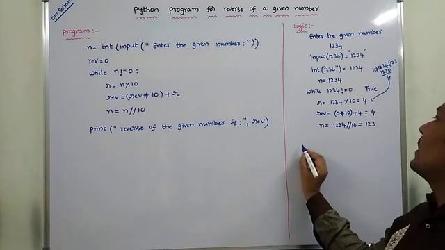 PROGRAM-1 : PYTHON PROGRAM FOR FINDING THE REVERSE OF A GIVEN NUMBER смотреть онлайн