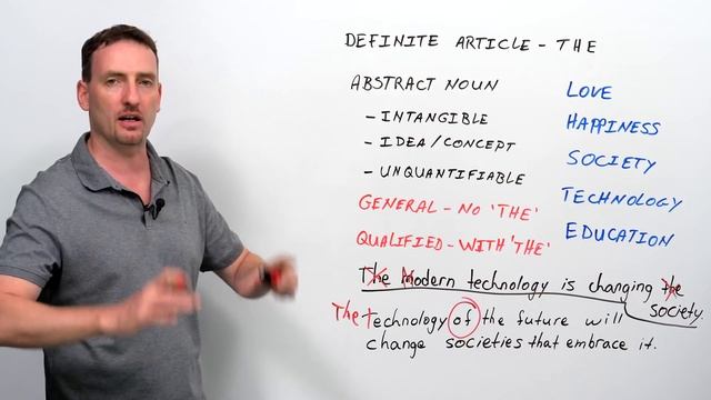 The Definite Article: When to use “the” with abstract nouns in English смотреть онлайн