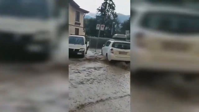 A Weather Disaster Struck Italy. The City Of Cernobio.