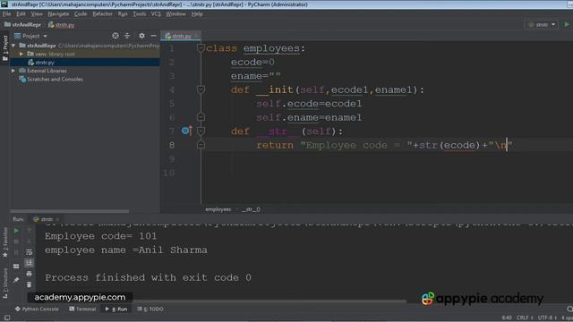 Using __str( )__ function - Lesson 104 смотреть онлайн
