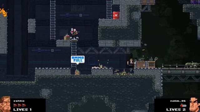 Прохождение Broforce на харде #9. Зона 14. Босс... Какой-то чужой.