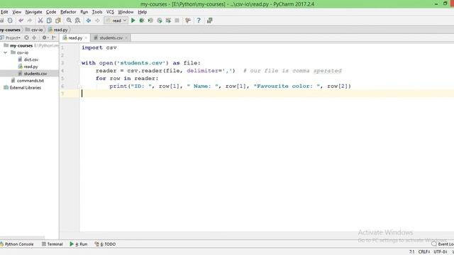 Read from csv using python смотреть онлайн