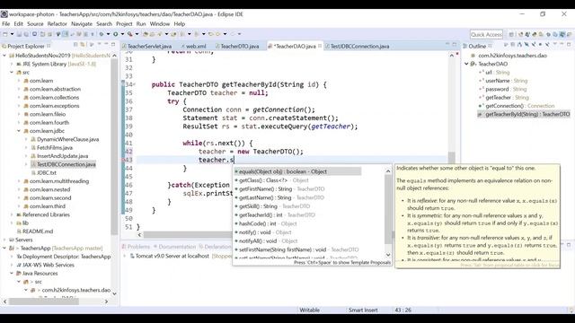 Java Class Java Servlet End to End Application code смотреть онлайн