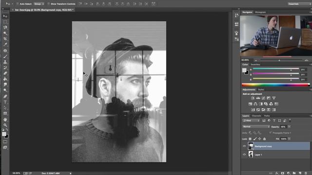 Easy Double Exposure in Photoshop - Simple Design Tutorials. смотреть онлайн