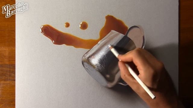 It seems spilled coffee, but it's a drawing! смотреть онлайн