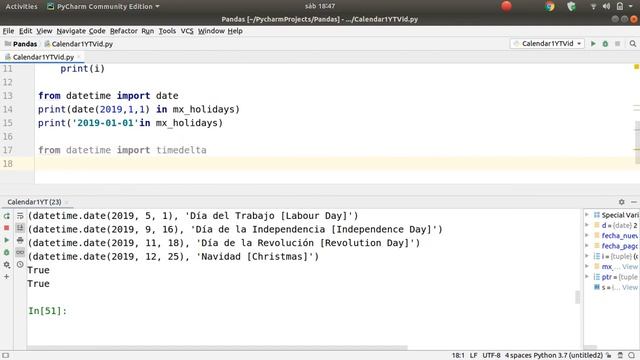 ?️ ¿Cómo revisar si una fecha es día festivo, sábado o domingo?| Calendar | Python desde cero смотреть онлайн