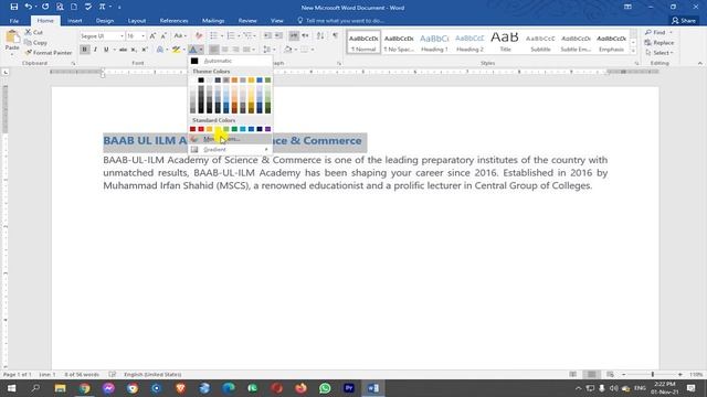 How to Change Font Color in MS Word 2016 смотреть онлайн