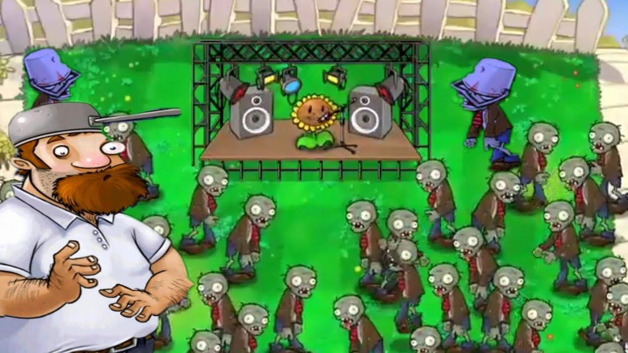 Plants Vs Zombies. There`s A Zombie On Your Lawn. Official Music