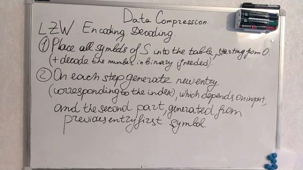 20. LZW encoding and decoding with examples.