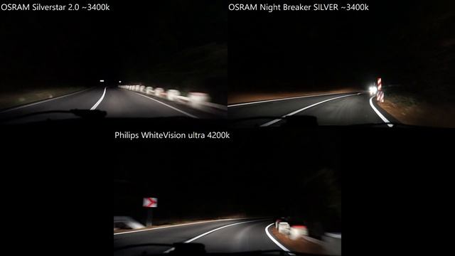 Philips WhiteVision Ultra Vs OSRAM Silverstar 2.0, Night Breaker Silver