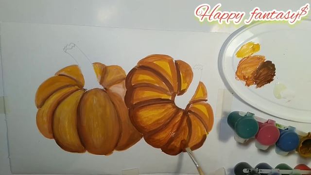 Тыквы гуашью?/Рисуем вместе/ смотреть онлайн