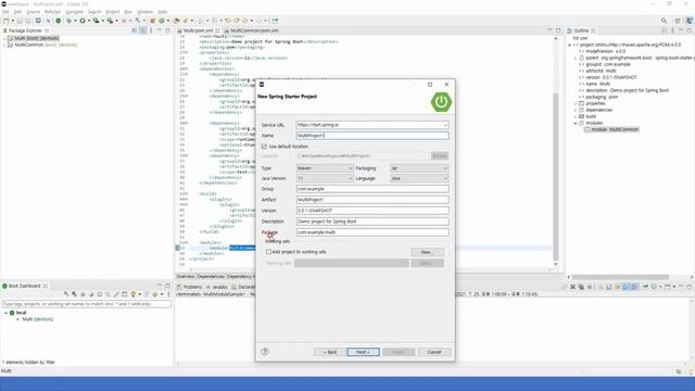 Maven을 이용한 스프링부트 Multi Module 프로젝트 2/3 - 환경설정 смотреть онлайн