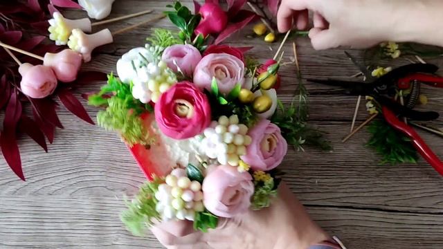 Собираю букет из камелий ( лютиков) и ягодников. Мои новые формы от Мыловарнн. Мыловарение. смотреть онлайн