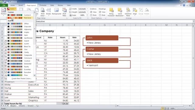 How to coordinate a look using themes in Excel 2010 смотреть онлайн