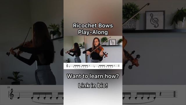 Ricochet Bows! Play with me 🎻 #learnviolin #violin #bowing смотреть онлайн