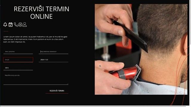 WordPress local barber salon web sample смотреть онлайн