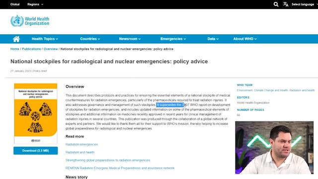 World Health Organization News | Stockpile Medicine For Nuclear War смотреть онлайн