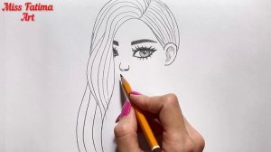 Очень Красивый Рисунок Карандашом | Как Легко Нарисовать Красивую Девушку Карандашом