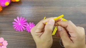 Цветы из коктейльных трубочек. ? своими руками. Түтікшеден гүл жасау.