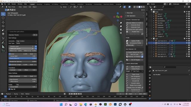 Blender Tutorial - How To Quickly Place and Layer Hair Cards смотреть онлайн
