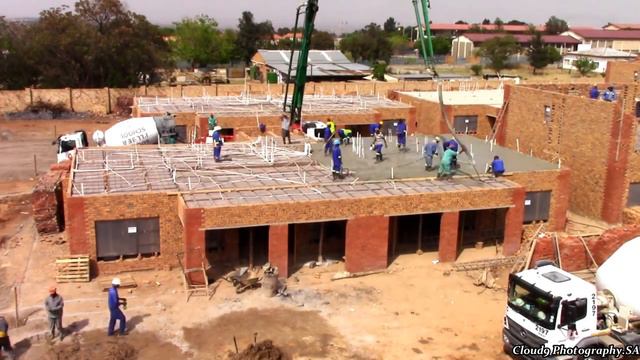 Time-lapse concrete pour slab смотреть онлайн