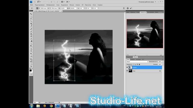 Создание молнии в Photoshop смотреть онлайн