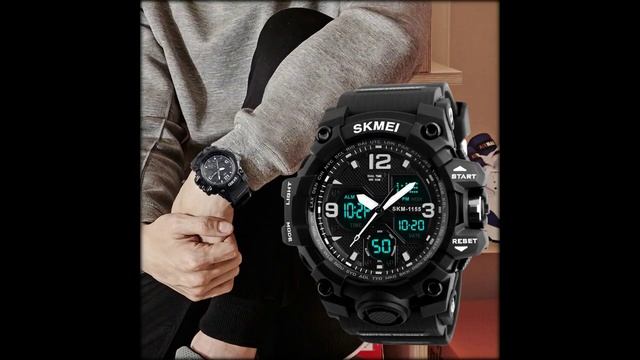 Часы Aliexpress SKMEI мужские, спортивные, армейские, кварцевые, аналоговые, цифровые, смотреть онлайн