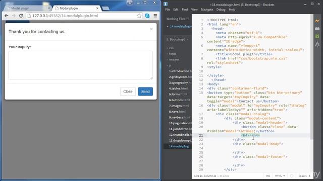 16. Modals 1; Activity I have an inquiry about my order - Bootstrap смотреть онлайн
