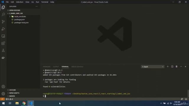 3 - Babel ve React Ön Ayarı смотреть онлайн