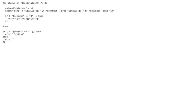 Code Review: Bash function to parse git status смотреть онлайн