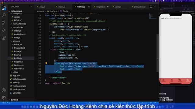 15-Gọi API Web Service axios hiện dữ liệu lên đồ thị | React Native смотреть онлайн