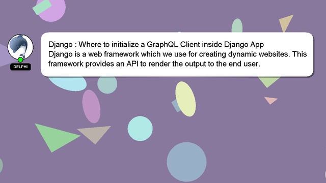 Django : Where to initialize a GraphQL Client inside Django App смотреть онлайн