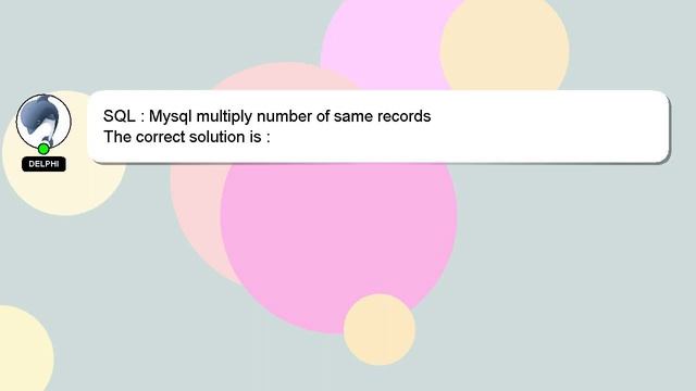 SQL : Mysql multiply number of same records смотреть онлайн