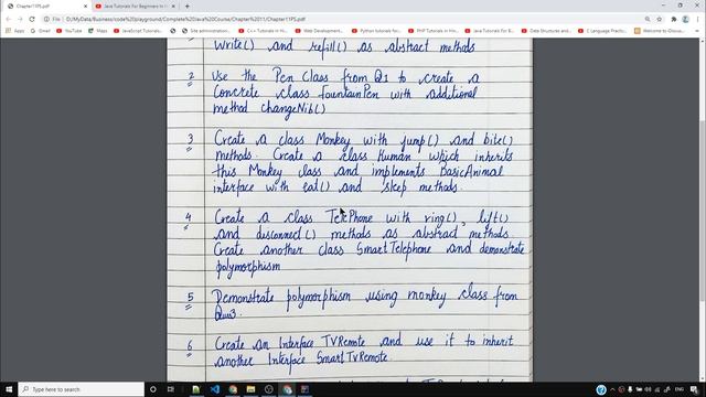 Java Practice Questions on Abstract Classes & Interfaces смотреть онлайн
