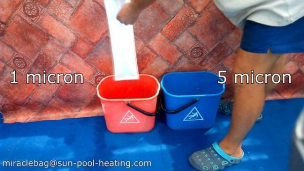 MiracleBag Comparison of 1 micron and 5 micron filter material.