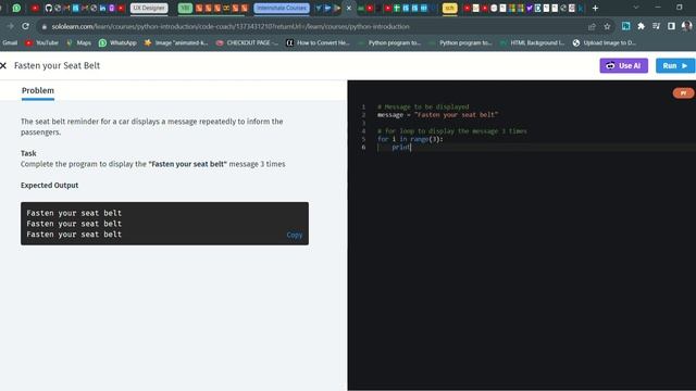 41 Fasten your Seat Belt | Introduction to Python | Sololearn смотреть онлайн